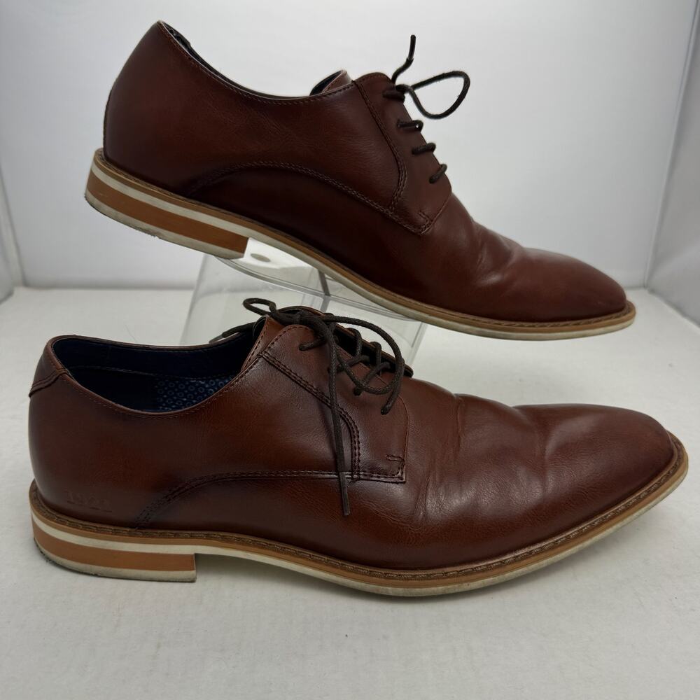 Freeman Phoenix Brown Memory Foam Derby Dress Shoes Oxford Lace Up Men Size 10 M